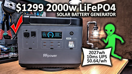 FFpower 2000w LiFePO4 UPS Lithium Solar Generator Power Station Review